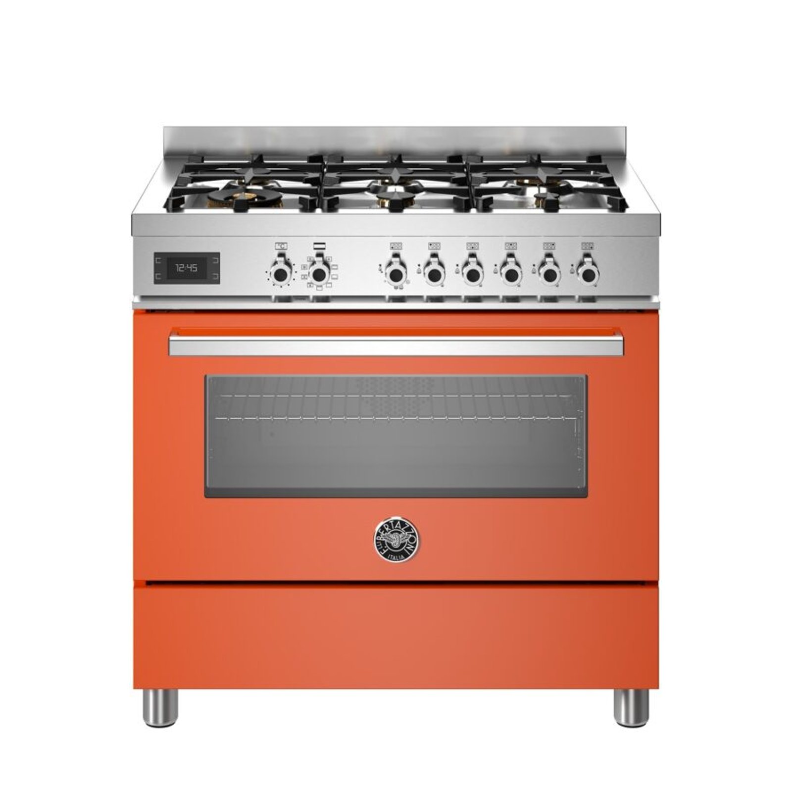 Fogão 6 Bocas Bertazzoni Professional Laranja - 220v - Pro96l1eart