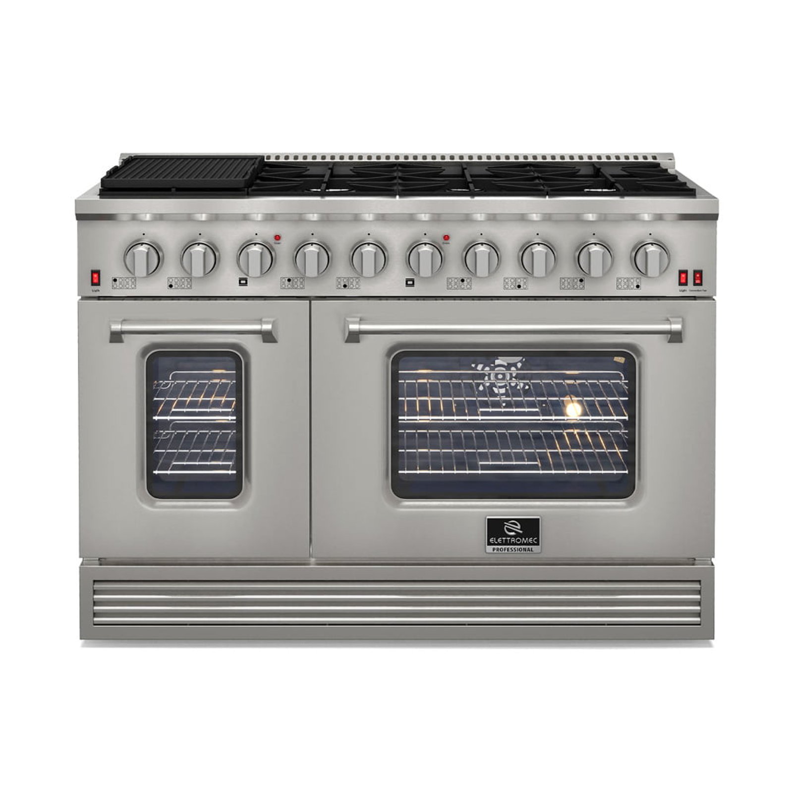 Fogão 8 Bocas Elettromec Professional Inox - 110v - Fgg-8q-48-xp-1sga