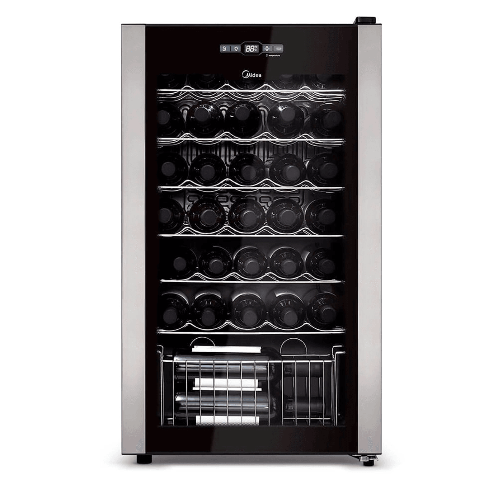 Adega Midea Preto - 34 Garrafas - 220v - Wbb342