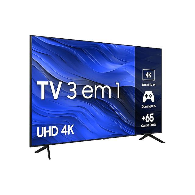 Smart TV Crystal 70" UHD 4K Samsung 70CU7700 2023 Comando Voz 3 HDMI 1 USB Bivolt