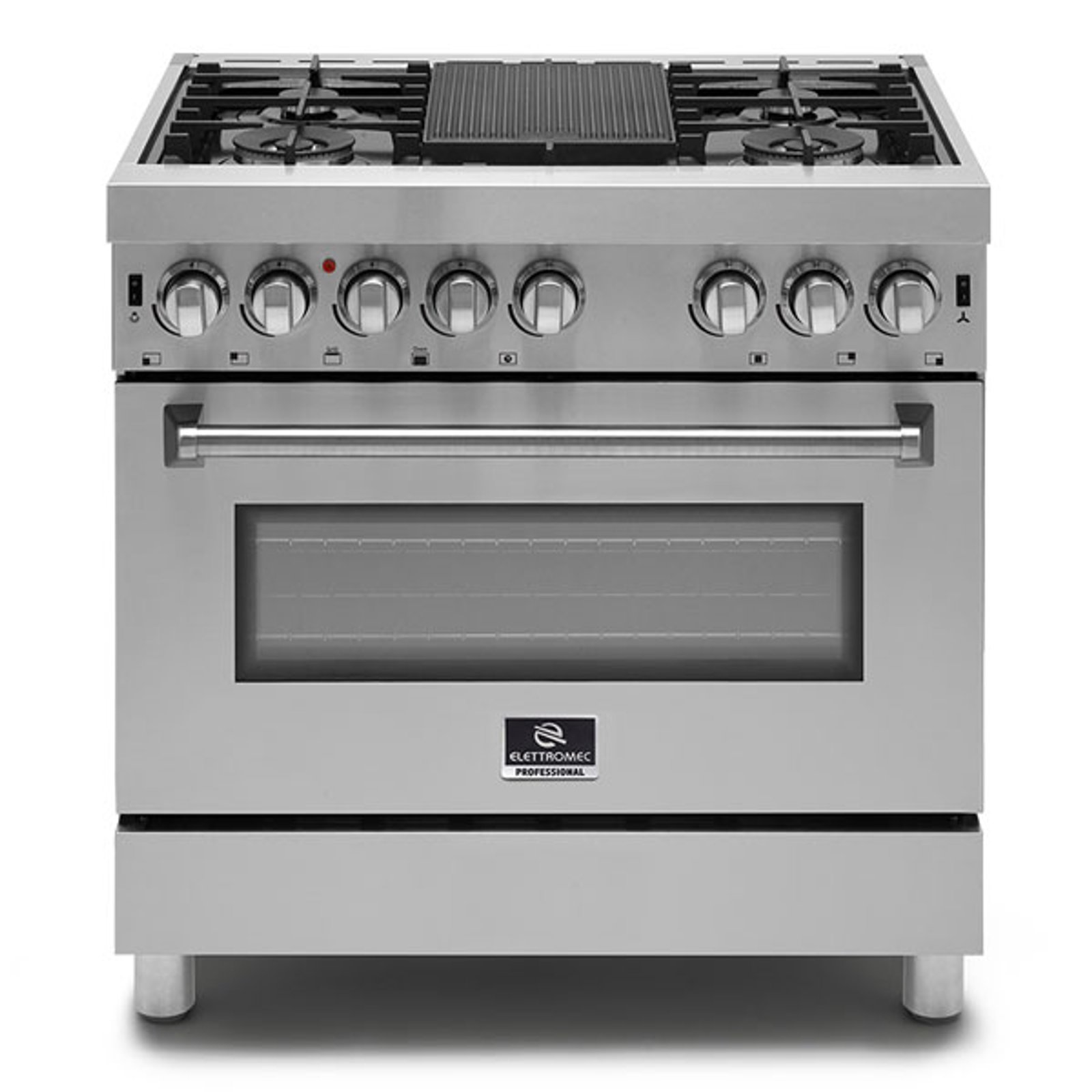 Fogão 5 Bocas Elettromec Free Standing Inox - 220v - Fge-5q-90-xp-2gma