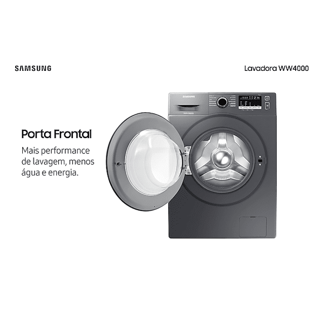 Lavadora Samsung WW4000 Digital Inverter WW11J4473PX 11kg Inox 220V