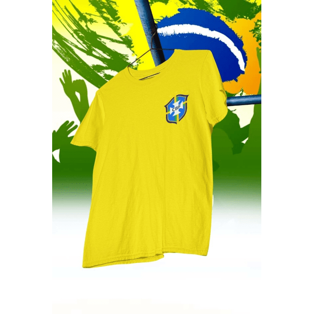 Camiseta Verde e Amarela Brasil Personalizada – Mugland Brindes