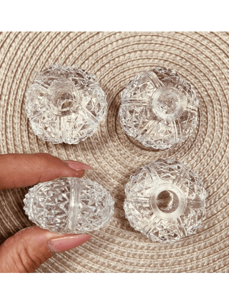 Lot De 60 Cristaux Acrylique Facettés Diamant 4,5 Mm Transparents - Pour Collage, Décoration DIY, Bijoux, Scrapbooking