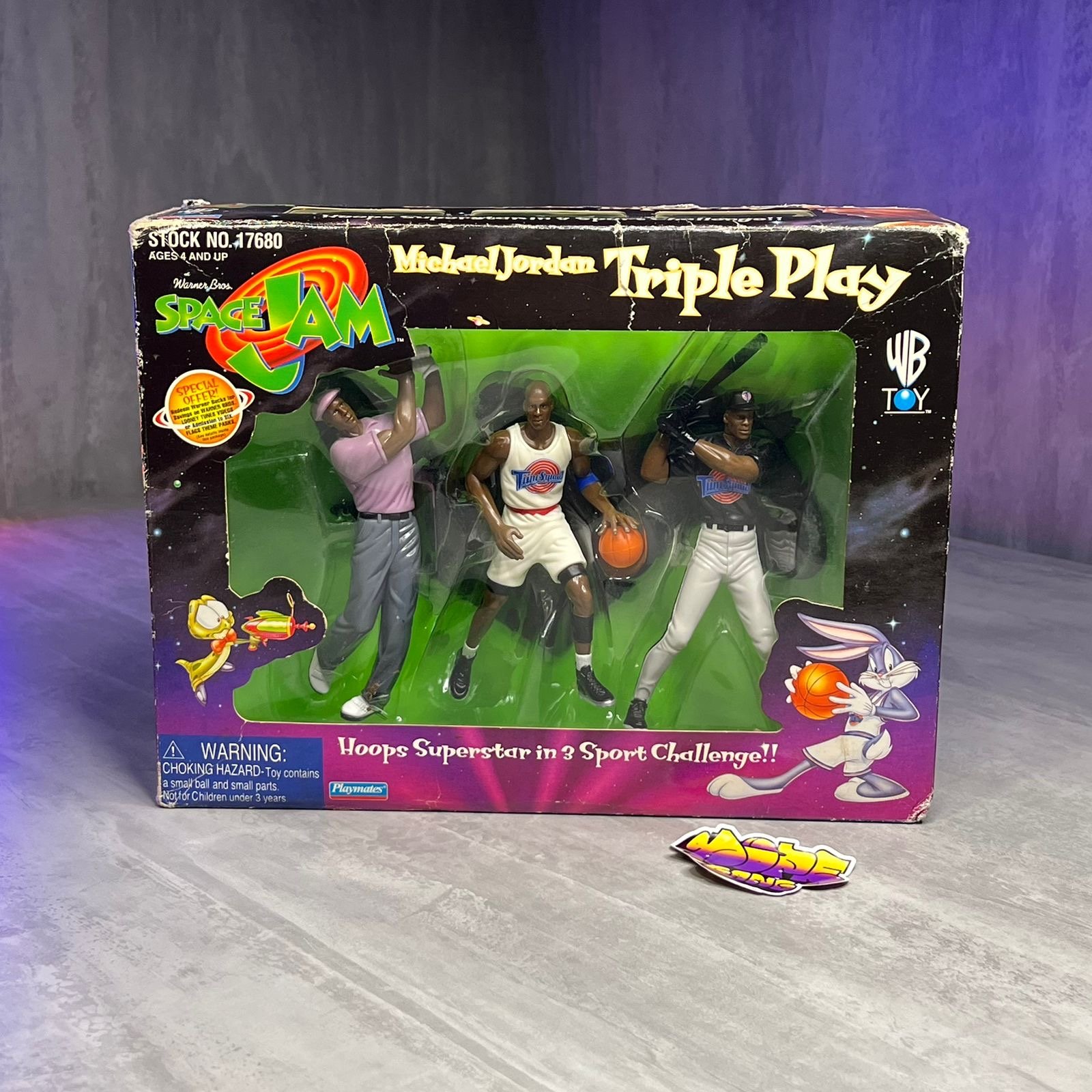 vintage 1996 space jam set Michael Jordan Triple play | Dope Gang