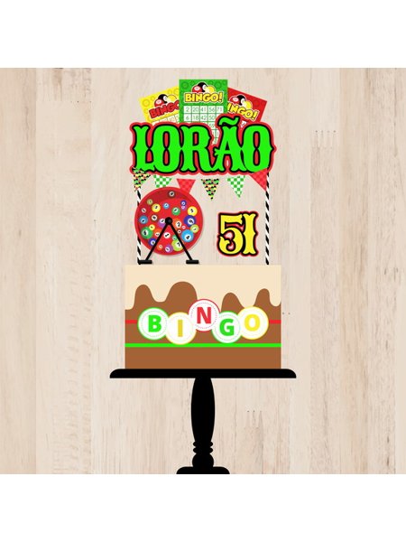 Topo De Bolo Jogo De Bingo