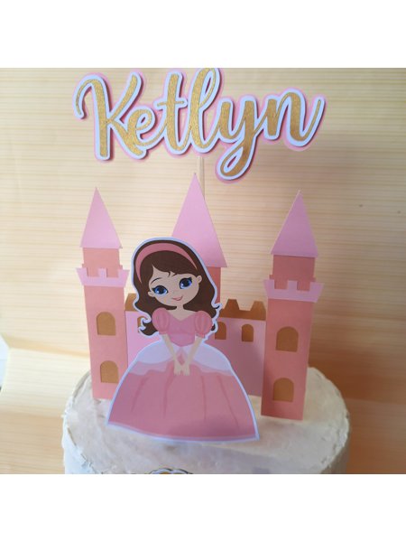 Arquivo em camadas topo de bolo Princesa Disney