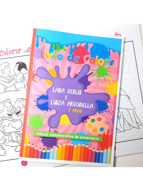 Livro de Colorir e de Atividades personalizado de Natal