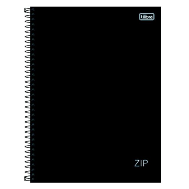 Caderno zip 10 Materias TILIBRA capa preta 160F
