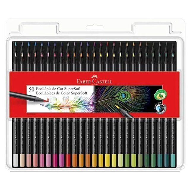 Lapis de cor 50 cores super soft Faber Castell
