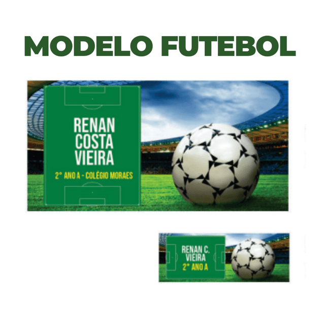 Etiqueta escolar personalizada Kit Futebol