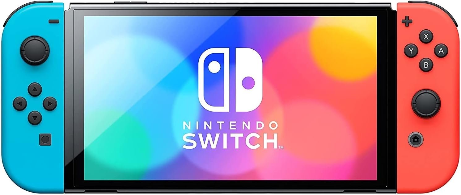 Nintendo Switch OLED 64GB - Azul e vermelho neon