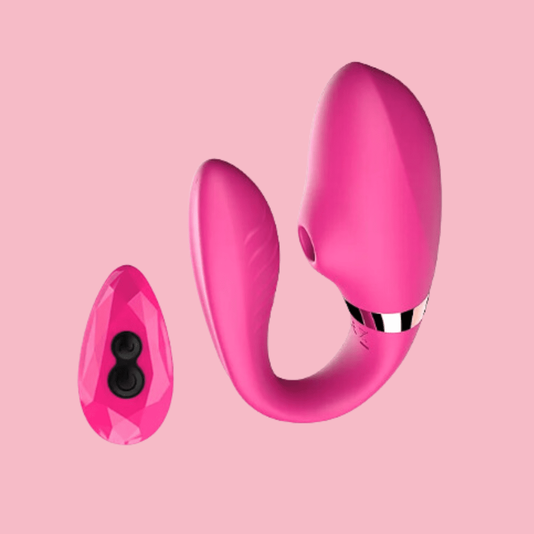 Vibrador de Casal com Sucção e Controle Remoto | Libérate Sex Shop