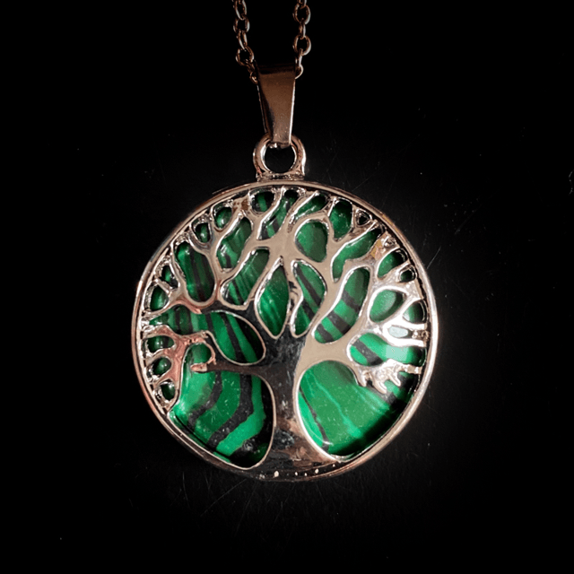 Collar Con El Árbol De La Vida En Oro De 14 Quilates Y Plata