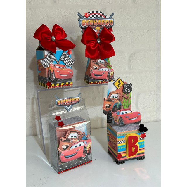 Kit Personalizados Carros Disney 24 peças Papel Criativo