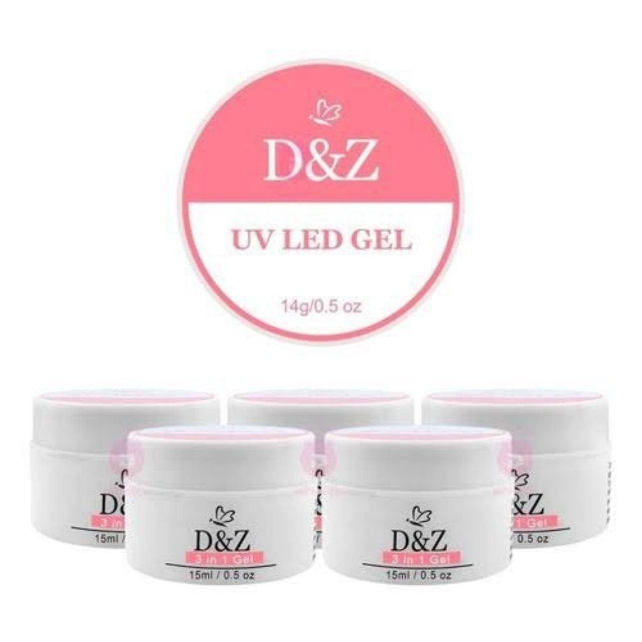GEL UV LED 3 EM 1 PINK 3 15ML - D&Z | NAILS CLUB