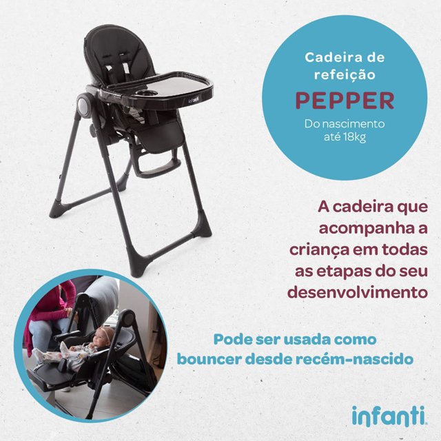 Cadeira De Alimentação P/ Bebê Pepper (18kgs) Verde Infanti :  : Bebês