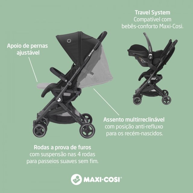 Carrinho de Bebê Lara² cor graphite Maxi Cosi