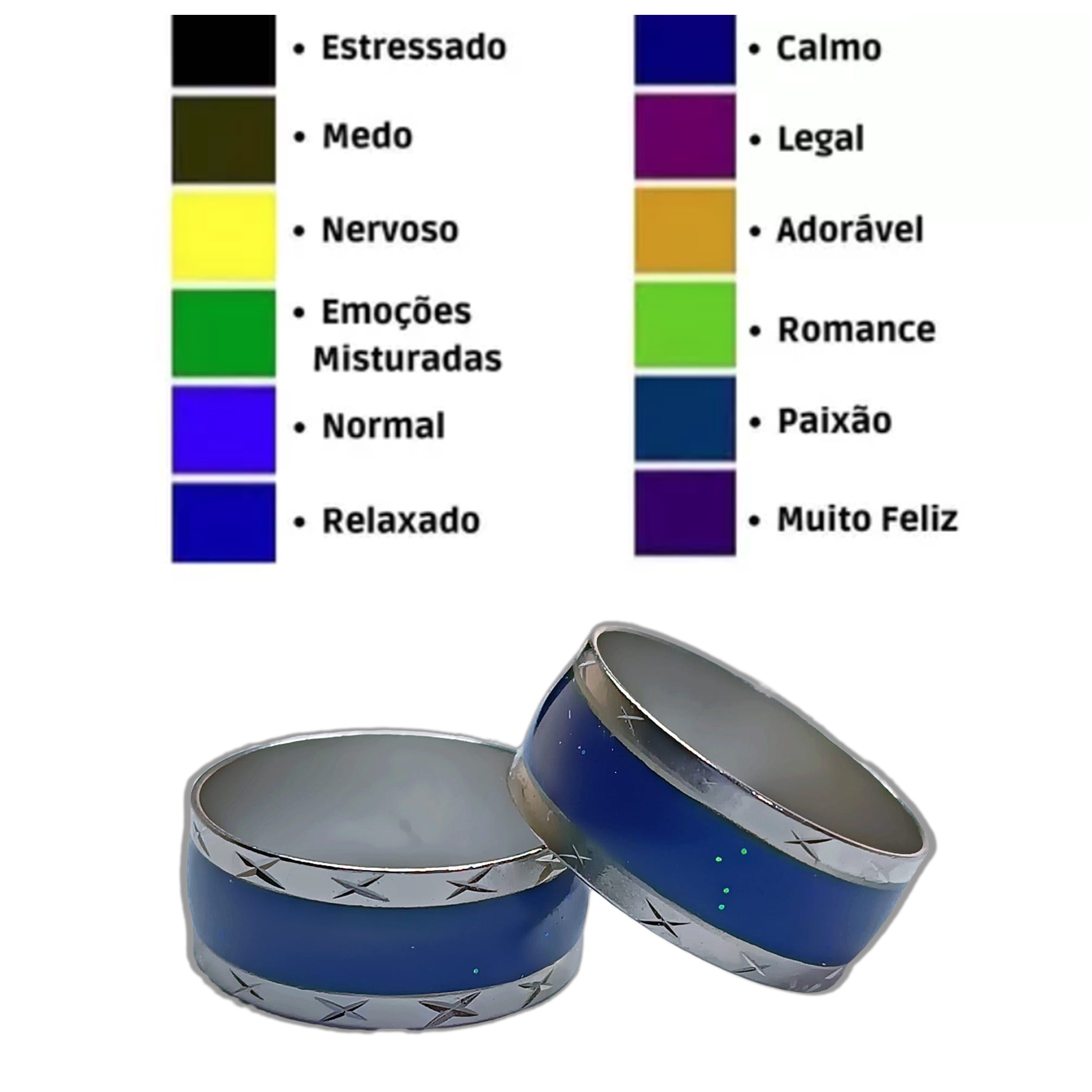 Anel do Humor Estilo Aliança Mood Ring Muda de Cor