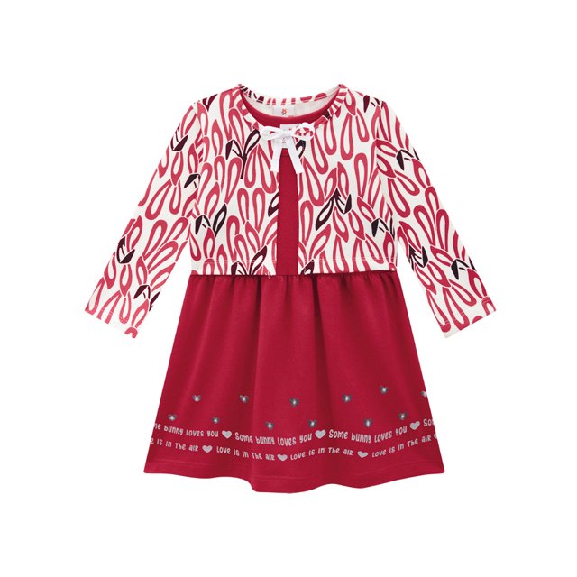 Conjunto Vestido e Bolero Infantil Menina -54443 Outlet Kids Oficial