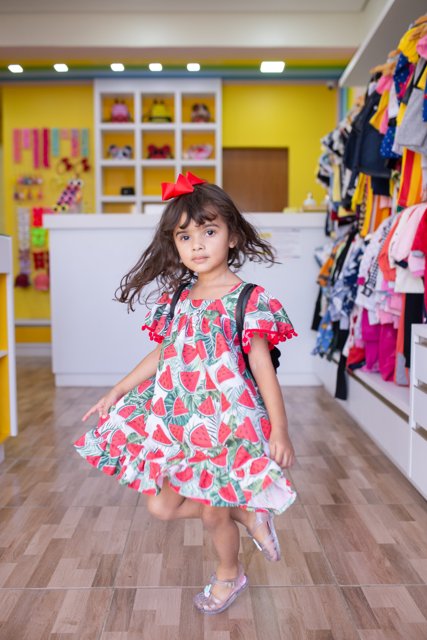 fantasia infantil vestido melancia infantil