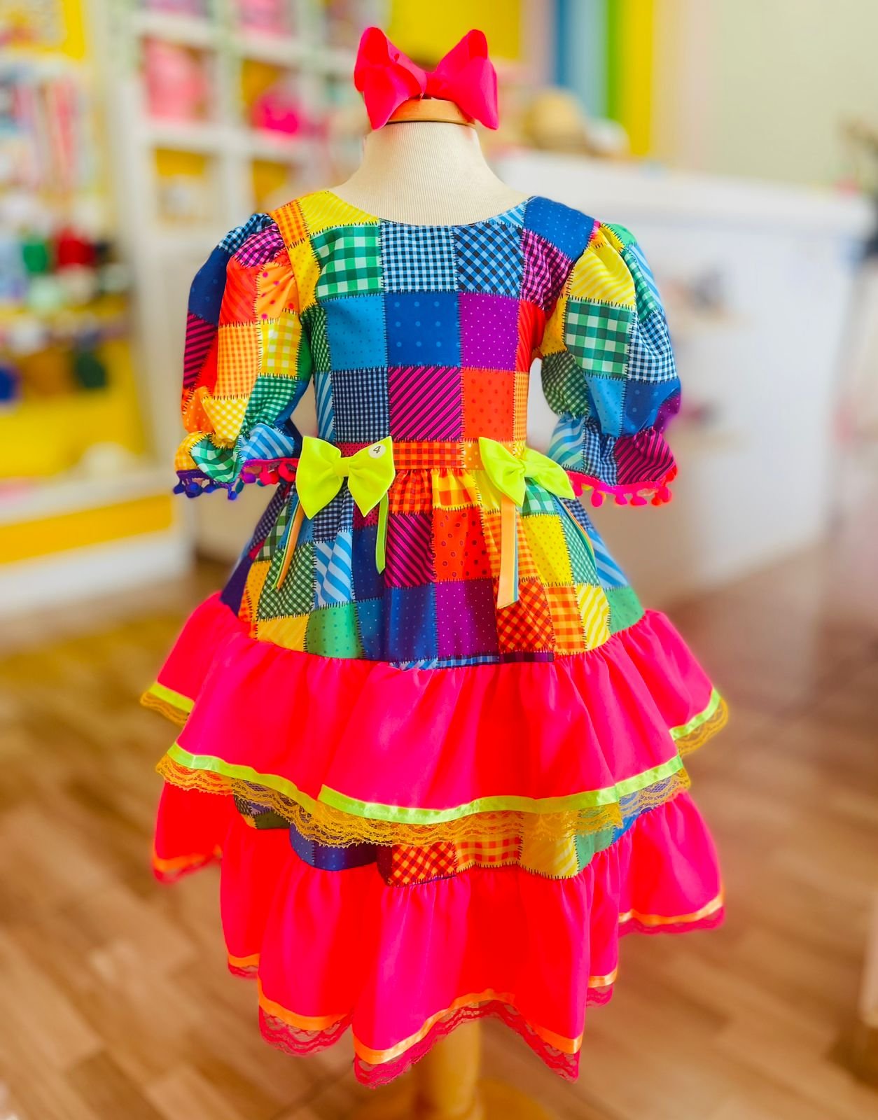 Vestido Festa Junina Infantil Vestidos Chita De Luxo Festa