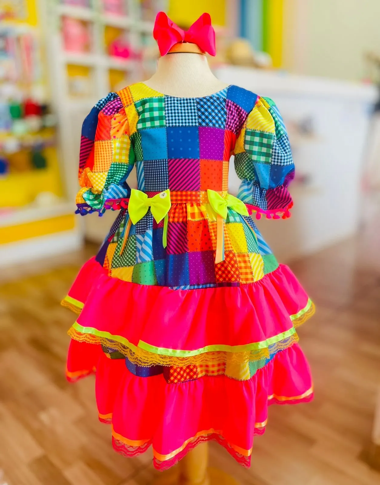 Vestido Festa Junina Infantil Vestidos Chita De Luxo Festa