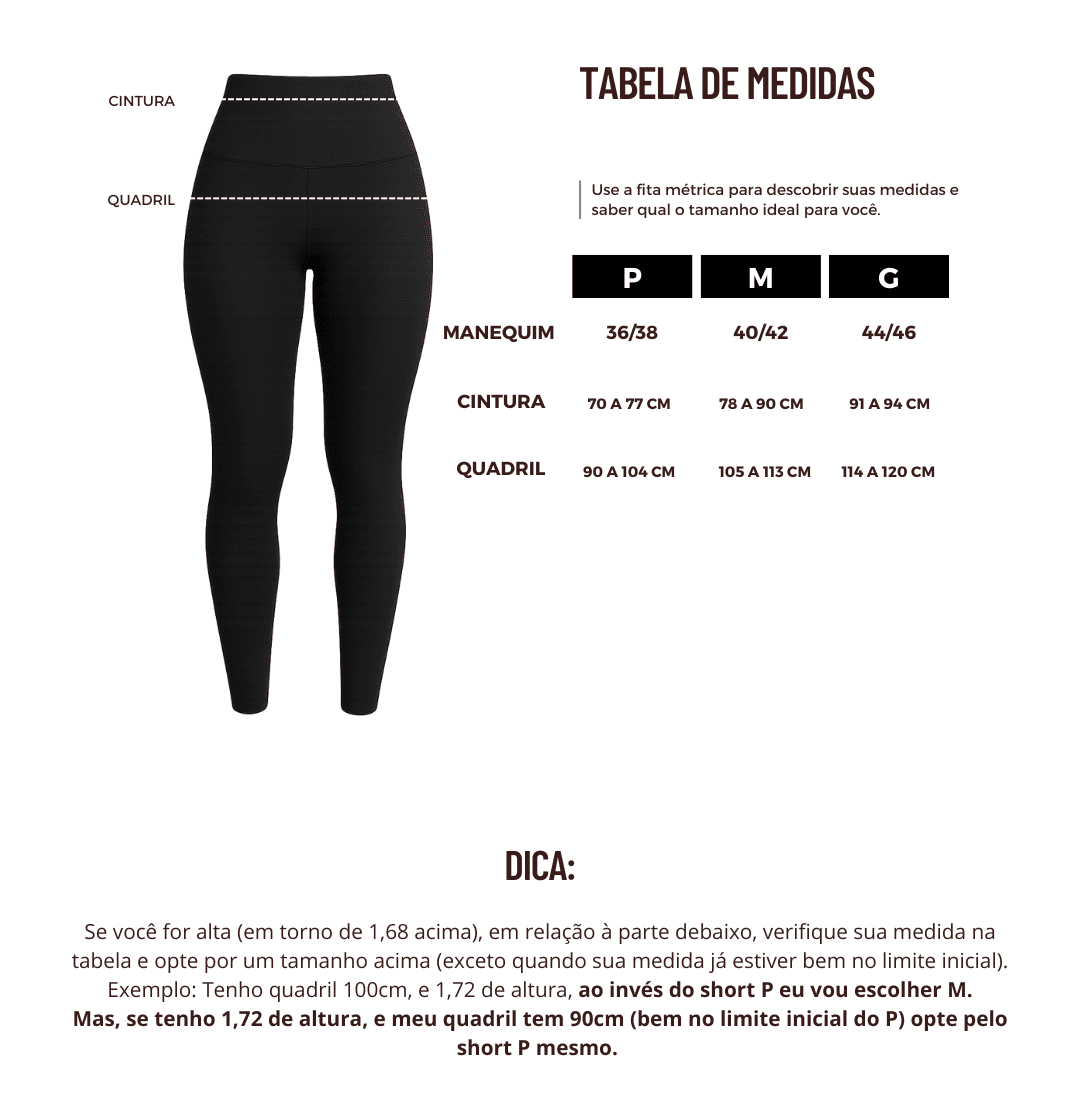 Tabela de Medidas