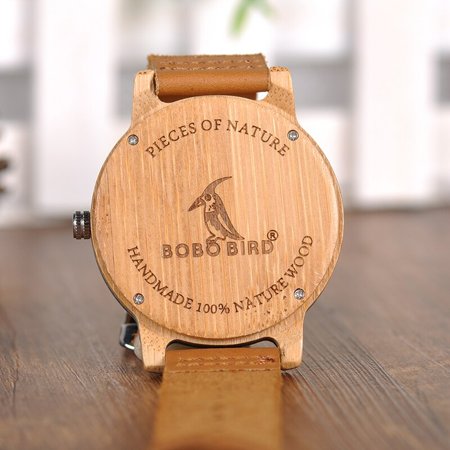 Relógio de Madeira Tipuana - Bobo Bird