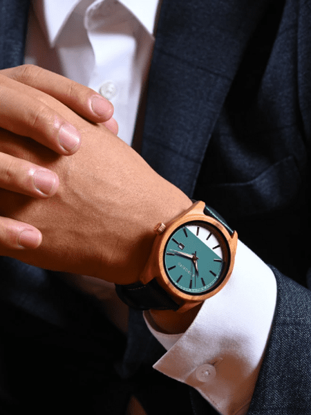 Bobo bird relógio masculino ultrafino, relógios de madeira originais, tela  de 2 fuso horário, relógio de pulso de quartzo masculino