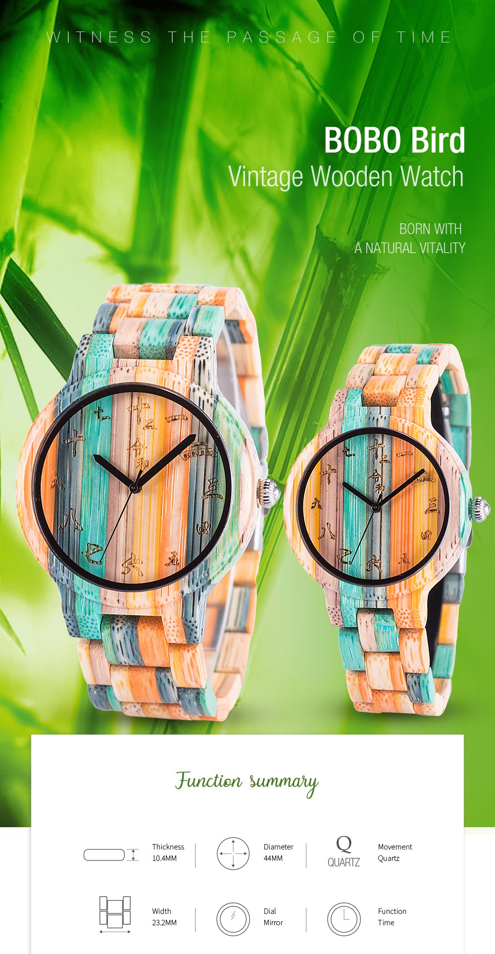 Relógio de Madeira Dodonea Bobo Bird Bobo Bird