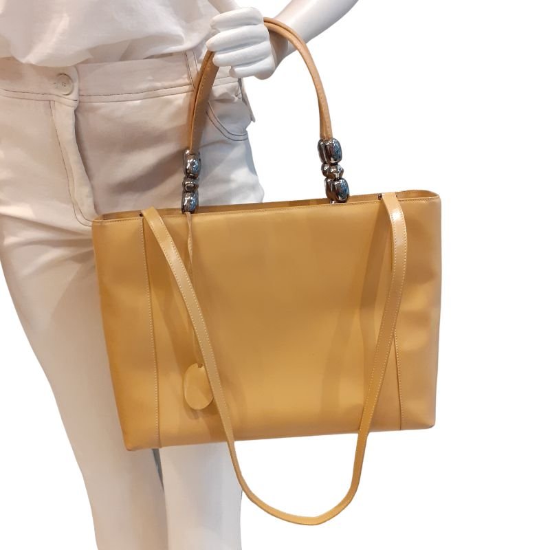 Bolsa Tote Christian Dior Malice Vintage Bege | Brechó da Bem Vestida