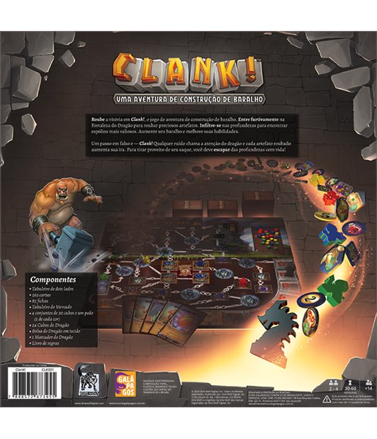 Clank Uma Aventura de Construção de Baralho Jogo de Tabuleiro