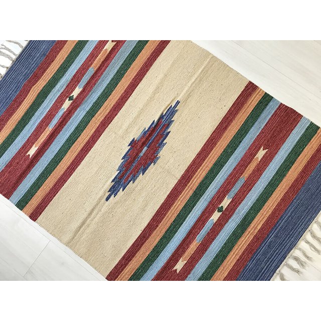 Tapete Kilim Indiano 100 x 140 - Coral