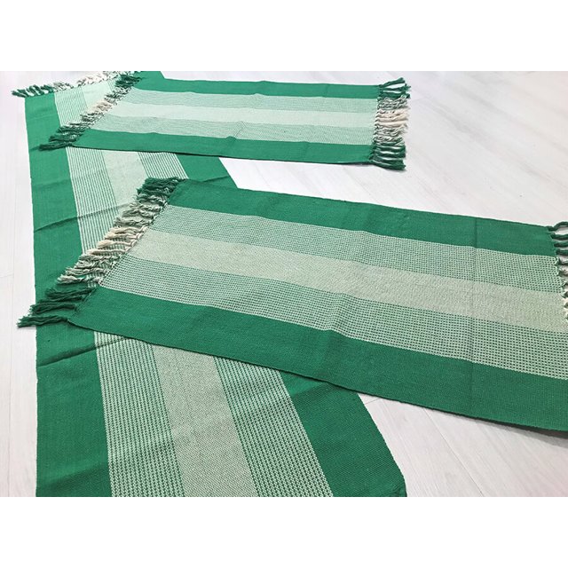 Conjunto de Tapetes - Faixa Verde Bandeira