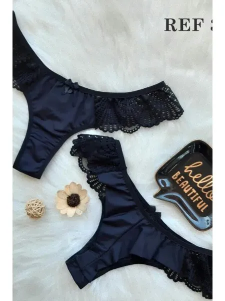 Calcinha fio duplo renda lateral | Tribo do Glamour