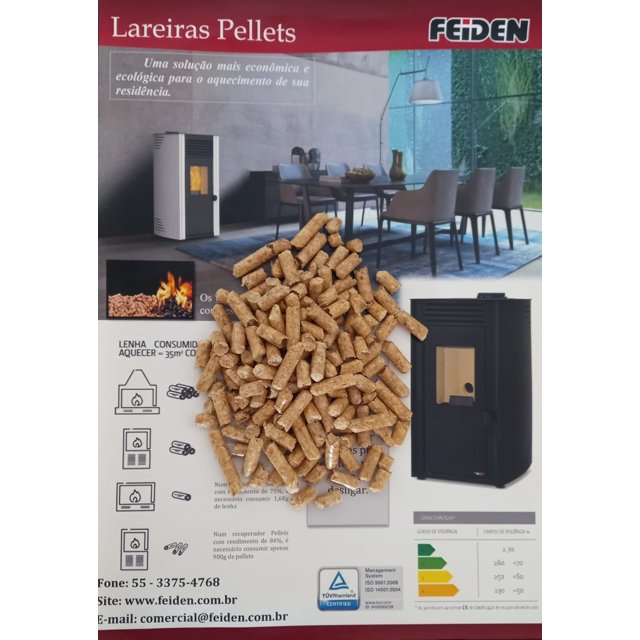 Lareira Pellets First 8Kw Portuguesa | Feiden