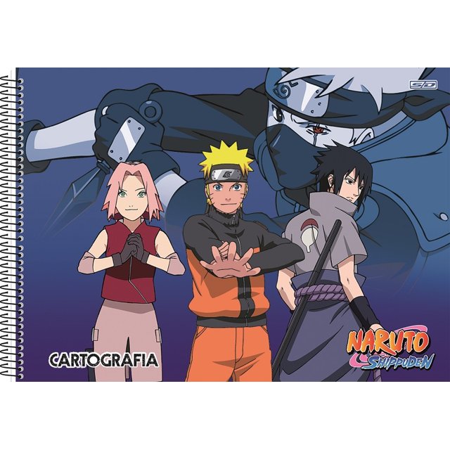 Kit 2 Cadernos Naruto Shippuden + Caderno Desenho Naruto - SD - São  Domingos - Caderno de Desenho - Magazine Luiza