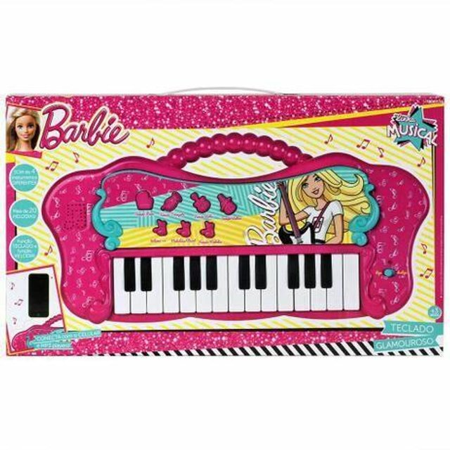 Conjunto Musical Barbie Barão Teclado Fabuloso com Microfone