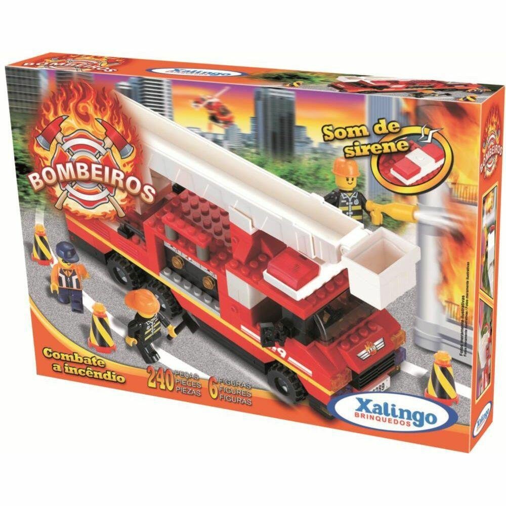 Brinquedo para Montar Bombeiro Ultra Caminhão 807 Peças Xalingo
