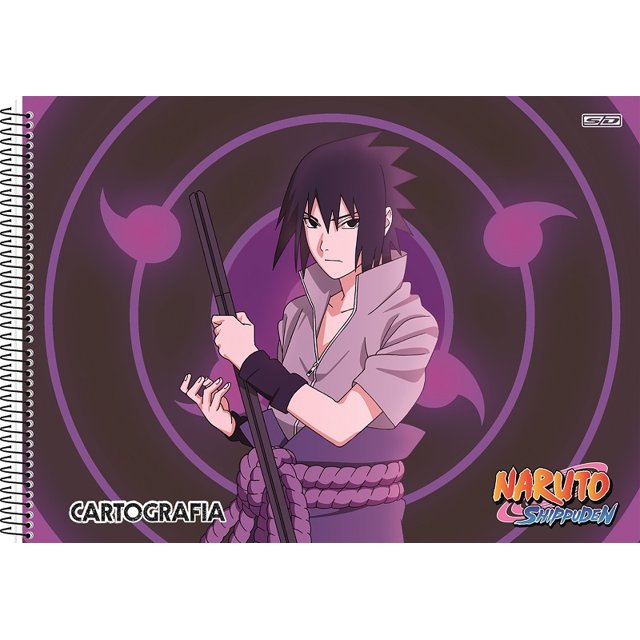 Caderno de Cartografia e Desenho CD 60F Naruto São Domingos