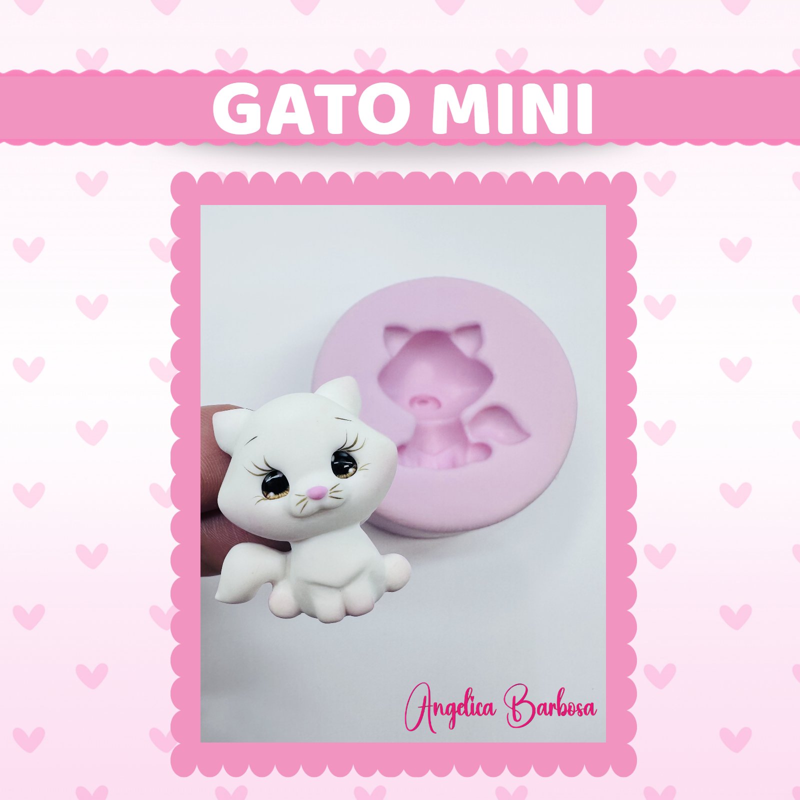 GATO MINI | Moldes de Silicone Angélica Barbosa