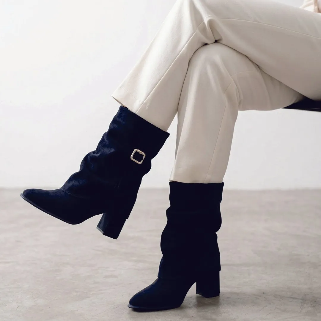 Bota Cano Médio Capa Fivela 29902-7 Zatz Fashion Shoes. | Moselle