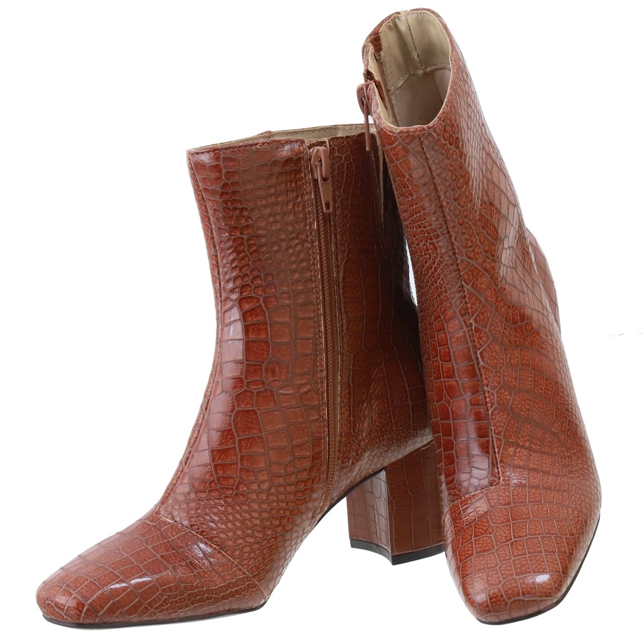 Bota Cano Curto Bico Quadrado Bota Cano Curto New Cameron P0117