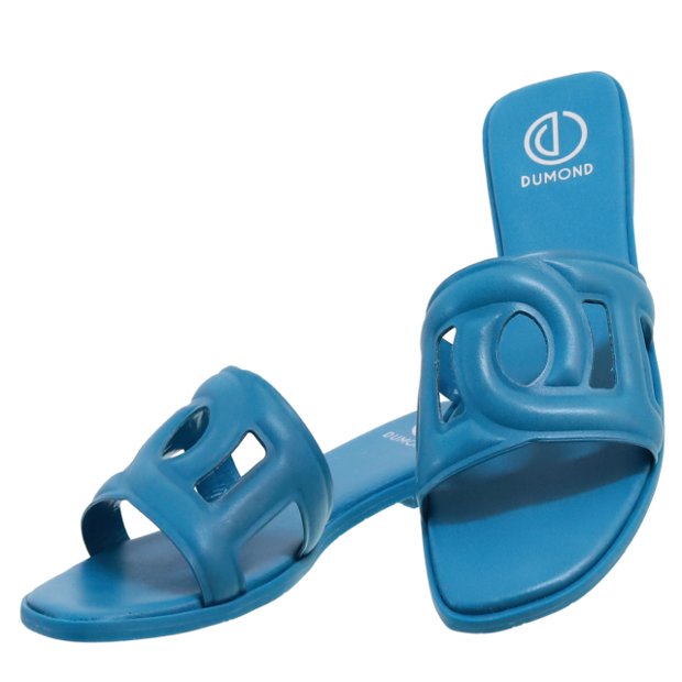 Sandália Rasteira Logo 3D 6622 Du Moselle Sapatos Femininos