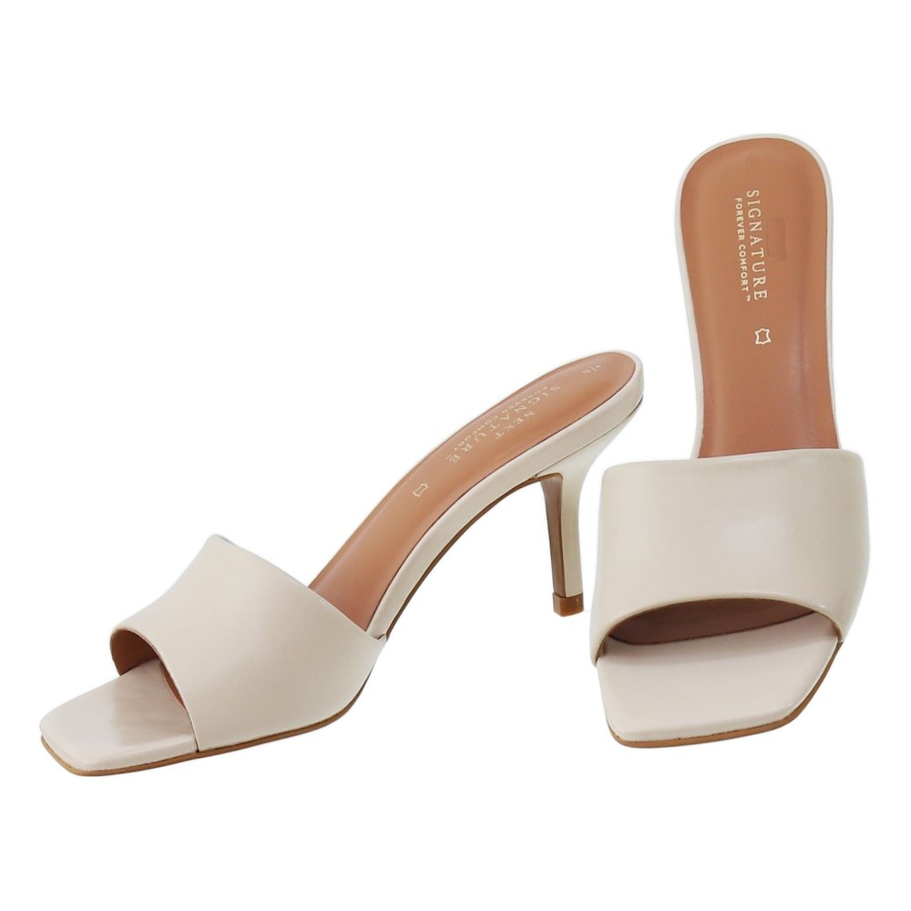 Sandália Bico Quadrado Square Toe Signature Ostra 1071 Valentina