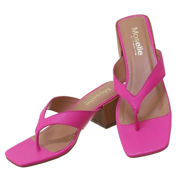 Sandália Salto Bloco Dedo Pink P2598 Tabita para Moselle | Moselle