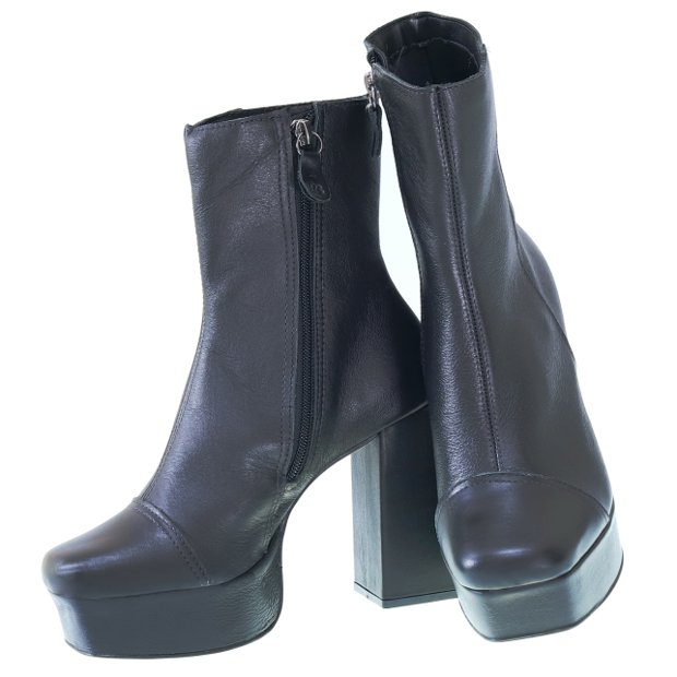 Bota Cano Médio Plataforma Recoleta 3398 Raphaella Booz Moselle