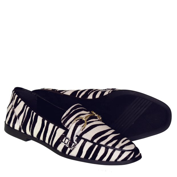 Mocassim Loafer Austin 3939 Pelo Zebra Tabita para Moselle