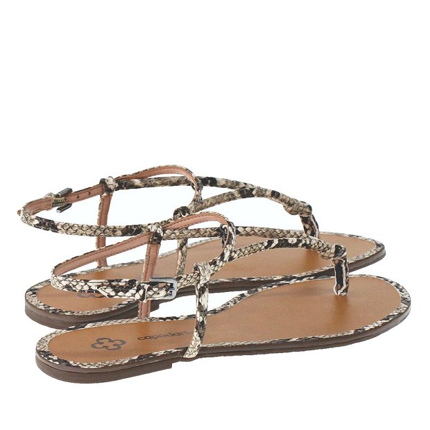 Sandália Tirinhas Rasteira Snake 4344 Capo | Moselle Sapatos Femininos